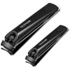 FACEMADE Nail Clipper, Stainless Steel Fingernails & Toenails Clippers & Nail File Sharp with Case, Set of 2